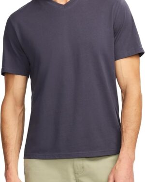 Men's Essential Cotton Blend V-Neck Knit T-Shirt