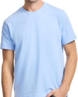 Men's Classic Luxe Cotton-Blend Knit Crew Neck T-Shirt