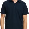 Men's Textured Pique Cotton Blend Polo Shirt